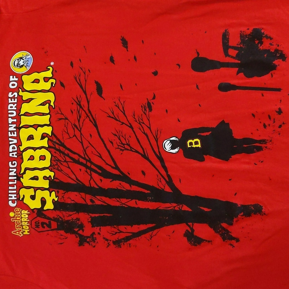 Vintage Classic Comic Horror Themed Sabrina Red T-Shirt Cotton